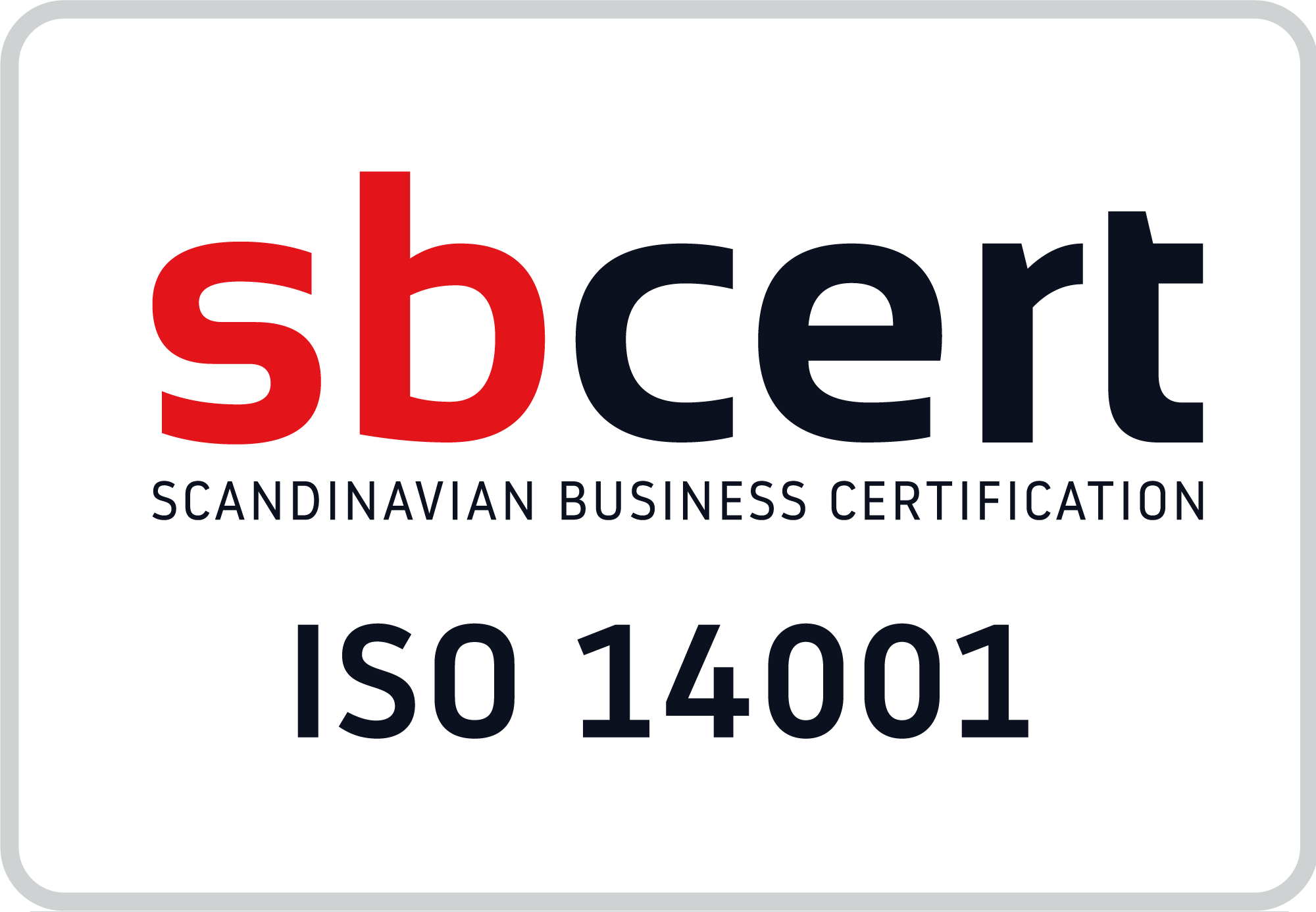 Elvaco Skandinavisches Business Zetrifikat Logo ISO 14001