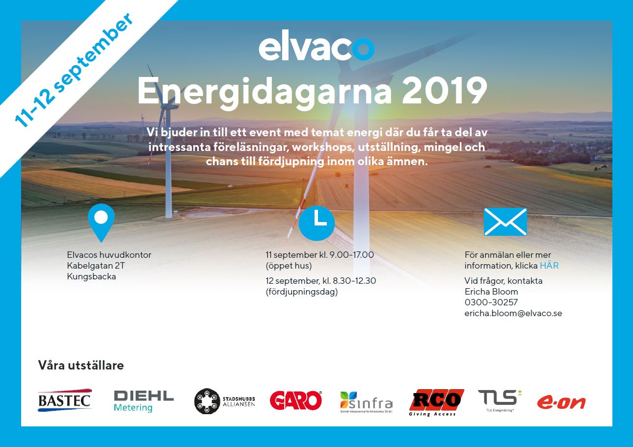 Elvacos Energidagar 11-12 september