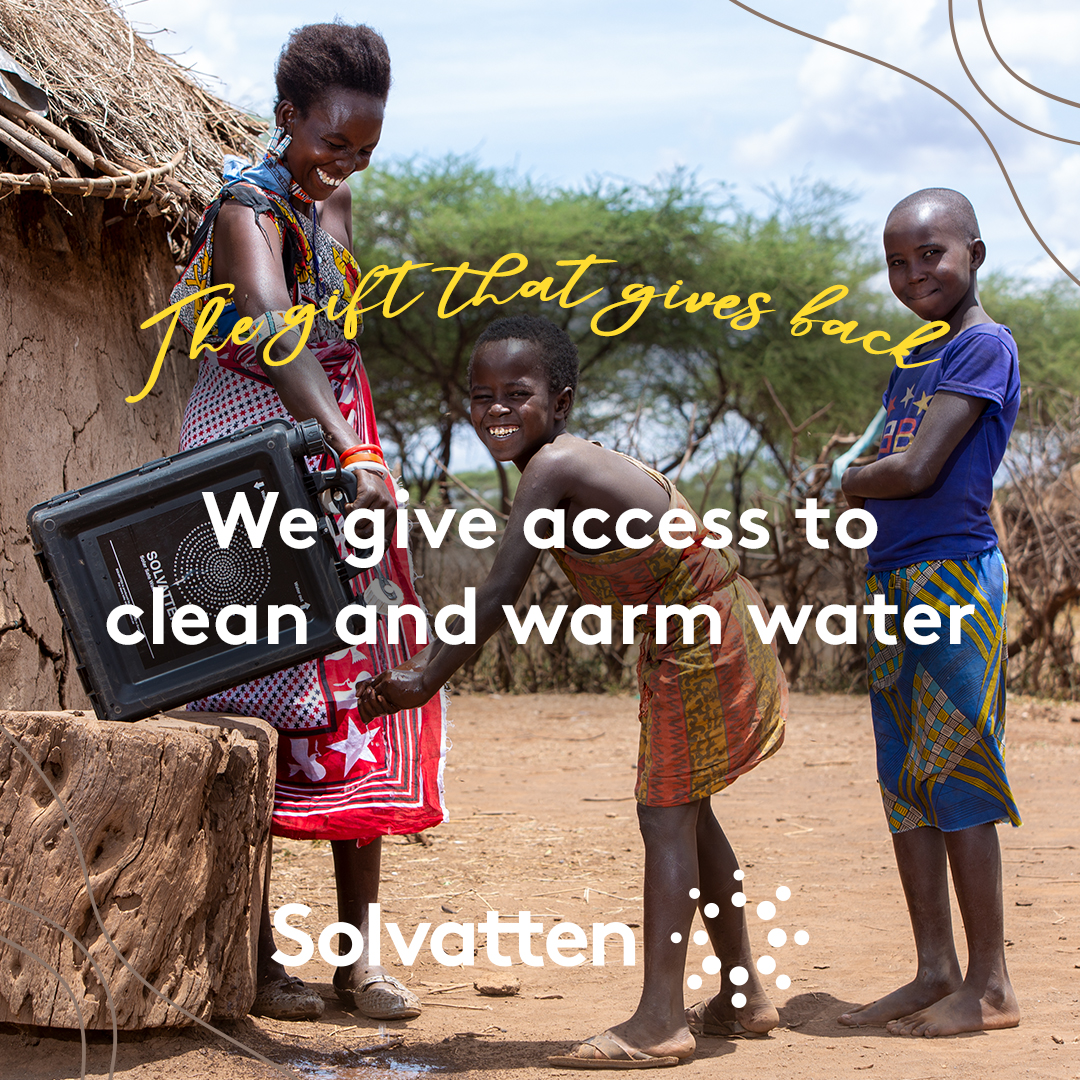 Vi ger vårt fortsatta stöd till Solvatten denna jul
